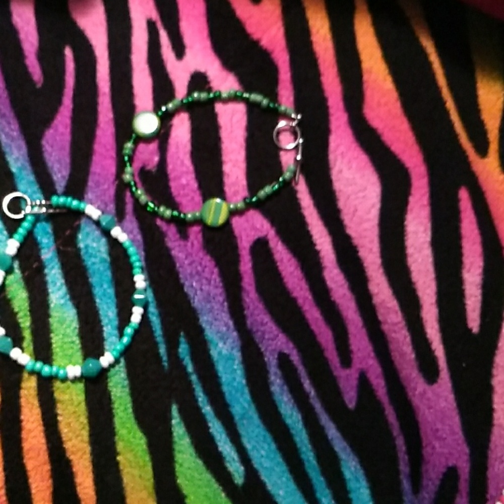 Glass beaded bracelets
